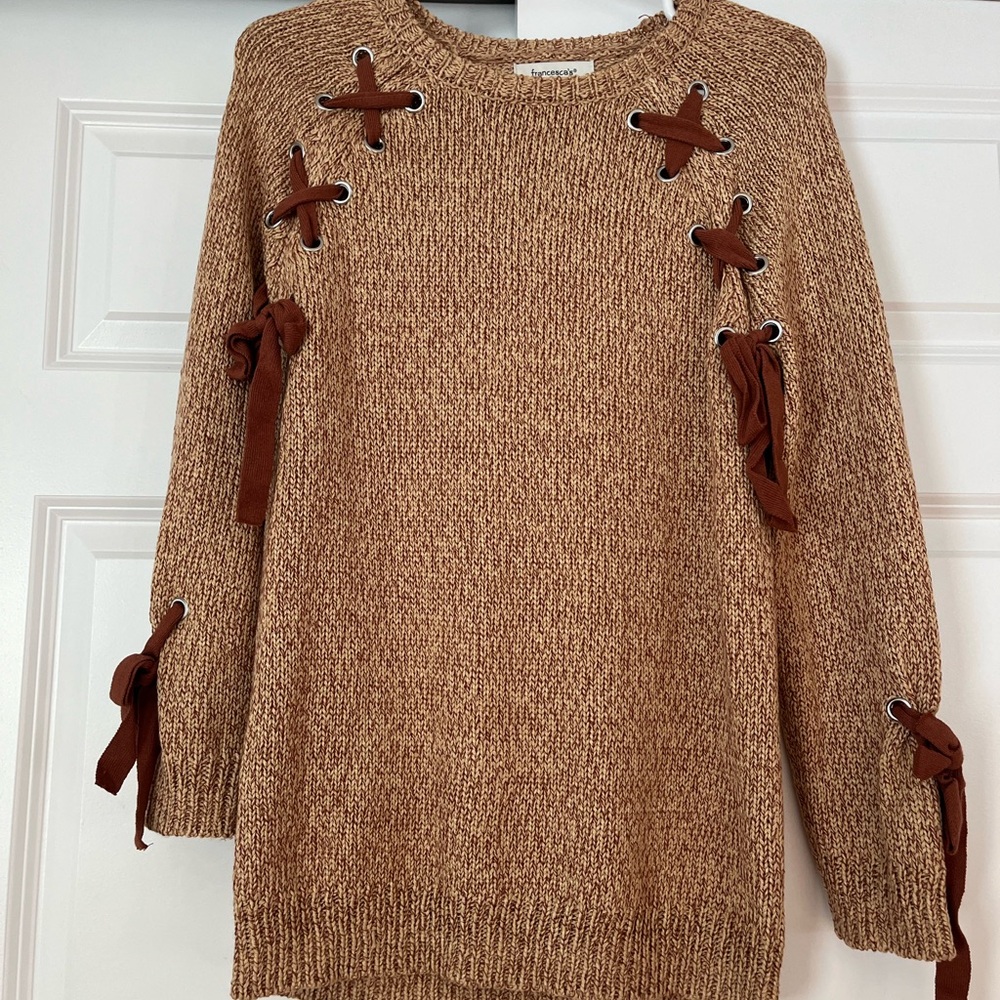 Francesca's Collections Tan Knit Sweater
